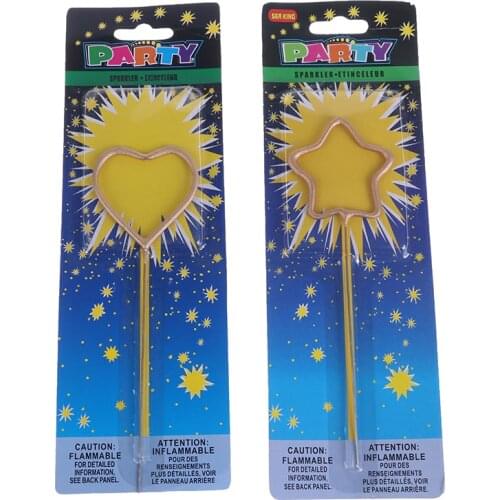 Hot Sale 1PC Romantic Star Love Shaped Wedding Birthday Party Candle Cake Topper Decoration 2 Styles