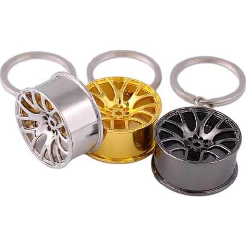 Using Zinc Alloy Environmentally Friendly Materials Car Parts Key Chain Motor Hub Valve Piston Engine Rotate Keyring