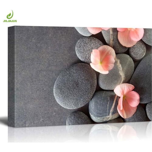 JHLJIAJUN Flower Cobblestone Canvas Painting Modern Flower Cobblestone Nordic Colorful Poster Study Living Room Bedroom Decor