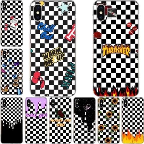 Checkerboard Plaid Checked Checkered Phone Case For Iphone 12 Mini 11 Pro XS Max XR 8 7 6 6S Plus SE 2020 5 5S Cover Shell Coque