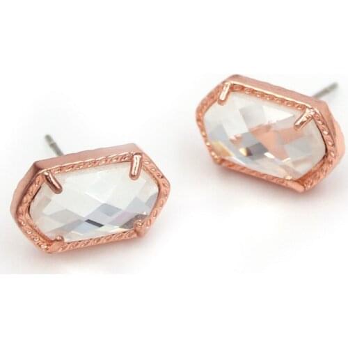 2020 Hot Selling AB Color Crystal Stone Inlay Classic Small Geometric Pendant Necklace AB Stone Choker Pendant Necklace