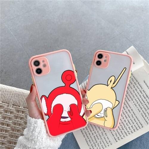 Teletubbies doll cute cartoon luxury shell Phone Cases matte transparent For iphone 7 8 11 12 plus mini x xs xr pro max cover