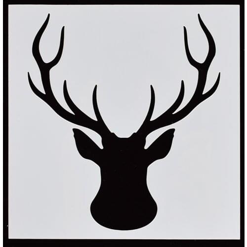 1PC Christmas Elk Shaped Reusable Stencil Airbrush Painting Art DIY Home Decor Scrap booking Album Crafts Stencil Airbrush paint