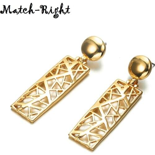 Match-Right Trendy Gold/Silver/Color Earrings for Women Statement/Hanging/Dangle/Korean/Drop Earring oorbellen brincos yjz8177