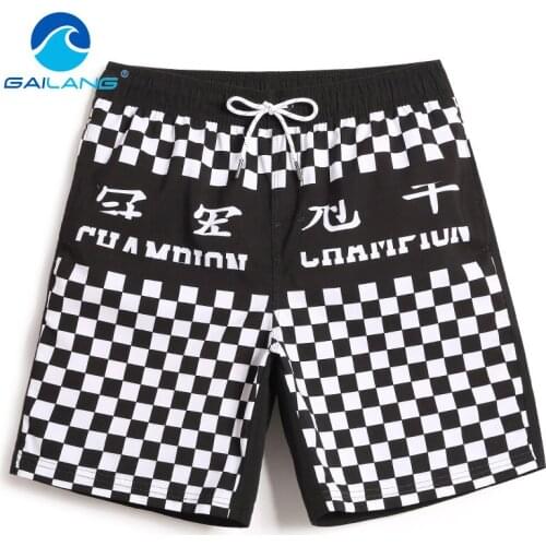 Gailang Brand Mens Beach Board Shorts Quick Drying Men Short Bottoms Bermuda Casual Polyester Swimwear Swimsuits Plus Big Size