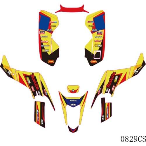 Full Graphics Decals Stickers Motorcycle Background Custom Number 3M For SUZUKI LTZ400 LTZ 400 2003 2004 2005 2006 2007 2008