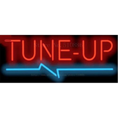 Tune-Up Repair Car Tube Neon sign Beer Club Handcrafted Automotive signs Shop Store Business Signboard Signage 17"x14"