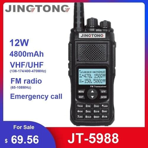 2020 Jingtong JT-5988 12W Walkie Talkie CB Radio Transceiver VHF UHF Woki Toki Powerfu Than Baofeng UV-9R PLUS Ham Radio Station