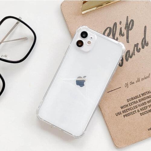 Shockproof Lens Protector for iPhone X XS Max XR 10 11 12 Mini 5 6S 7 8 Plus SE Case Clear Soft Cover Support Wireless Charging