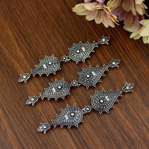 Sunspicems Vintage Retro Gold Silver Color Ottoman Caucasus Buckle Belt For Women Crystal Wedding Jewelry Relief Flower Bijoux