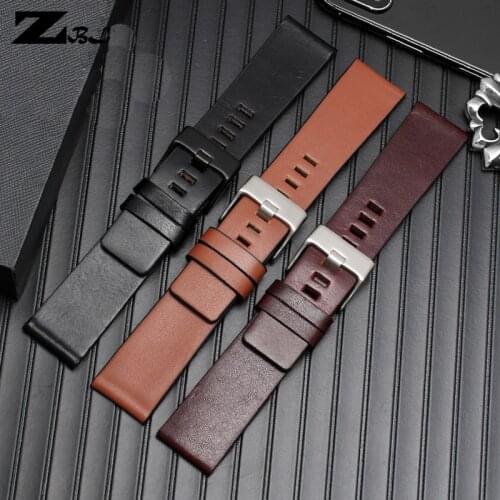 Genuine Leather watchband Wrist watch bracelet 22 24 26 28 30mm wristwatches band for diesel DZ7313|DZ7322|DZ7257 watch strap