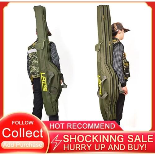 100cm/150cm Fishing Bags Portable Folding Fishing Rod Carrier Canvas Fishing Pole Tools Storage Bag Case Fishing Gear Tackle