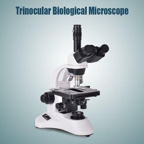 Trinocular Biological Microscope 1600X Stereo Microscope C-mount Adapter connect Microscope Camera for Biological & PCB Repair
