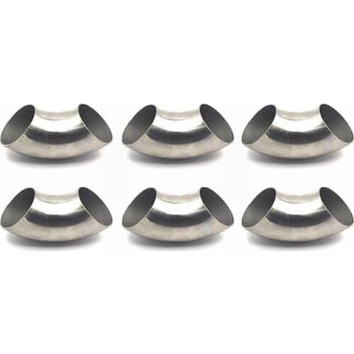 1Pc 2.5/2Inch 51/63mm Stainless Steel 90 Degree Bend Elbow Exhaust Pipe