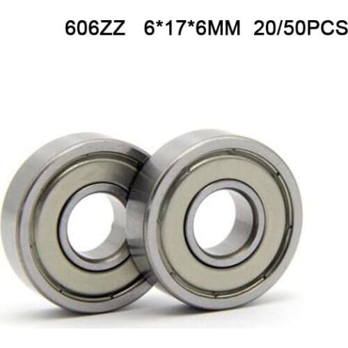 10/20pcs 606ZZ 6x17x6mm 606zz Steel Sealed Shielded Deep Groove Ball Bearing For Machine Tools High Quality