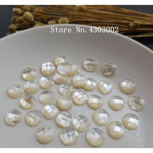 100pcs/lot 10mm Natural Round Checker cut Mother of Pearl shell for DIY Jewelry Round Checker cut MOP Pearl shell beads