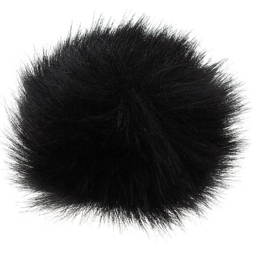 2 Pairs Muff Microphone Couverture Pare-Brise Furry Couverture Protection Remplacement Microphone Studio (2 x Black, 2 x Gray)