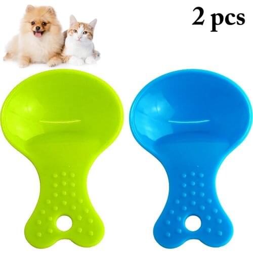 2PCS Pet Food Scoop Plastic Dog Cat Food Spoon Portable Pet Cat Food Shovel Scoop Creative Assorted Dog Food Spoon Pet Supplies