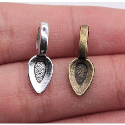 20pcs 20x7mm Pendant Charm Clip Clasp Bail Beads Loose Spacer Beads Bail Beads Pendants For Jewelry Making