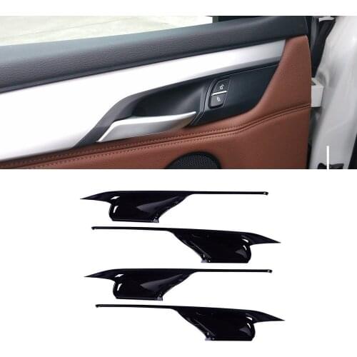 For BMW X5 F15 X6 F16 2014-2018 Car Interior Door Handle Bowl Cover Trim Decoration 4pcs