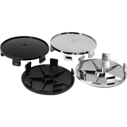 50Pcs/lot ABS Car Auto 68mm Wheel Center Hub Caps Cover Hubcaps Rim Automobile Dust Cover Wheel Hub Cover Hub Cap Silver/black