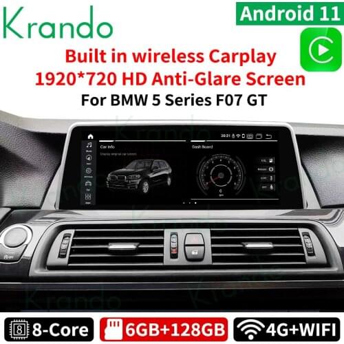 Krando 10.25 inch Android 10.0 car multimedia system for BMW 5 Series GT F07 CIC NBT 2009-2012 stand screen car navigation GPS