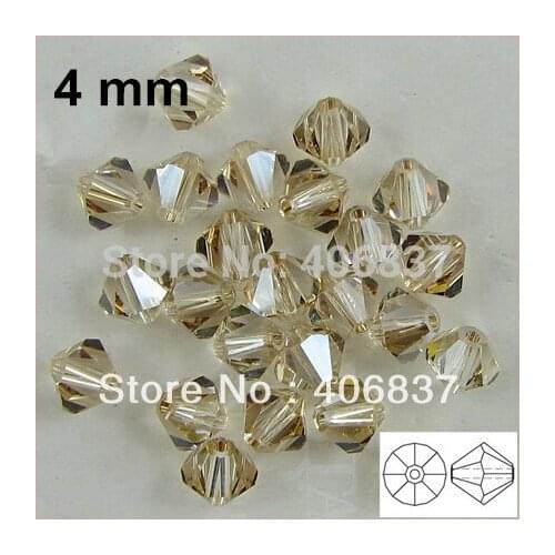 Free Shipping! 720pcs/Lot, AAA Chinese Top Quality 4mm Silver Shadow Crystal Bicone Beads