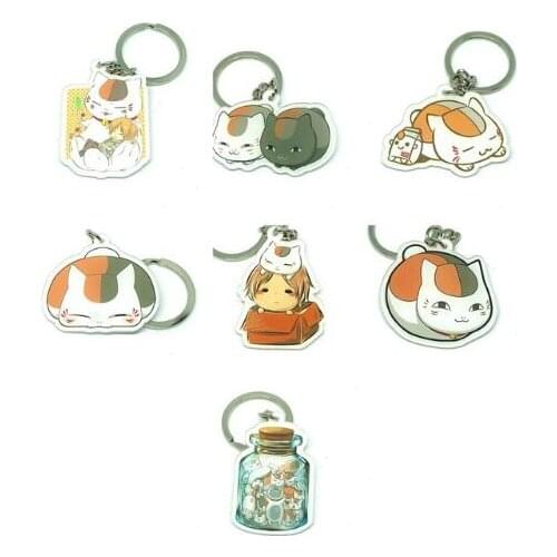 Natsume Yuujinchou Cat Anime Acrylic Key Chains Cartoon Keyring Keychain Pendant Keyholder Unisex Gift