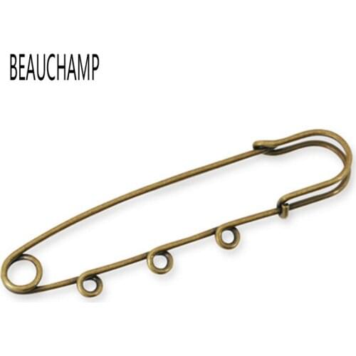 BEAUCHAMP Brooch Pin 3 Holes Savety Kilt Big Pins Needle Garment Scarf Shawl Hijab Buckle Adhesive Holder Beading Charms Toggle