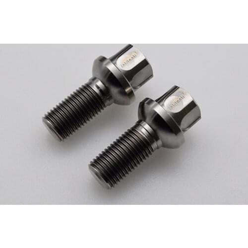 Silver ball seat M14*1.5*28 Gr5 titanium wheel hub anti-theft bolt for Mercedes-Benz