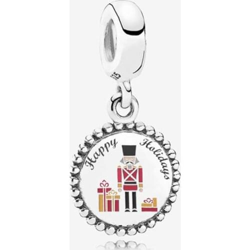 100% 925 Sterling Silver Nutcracker Dangle Charm Beads for Jewelry Making Fits Original Charms Bracelet bijoux