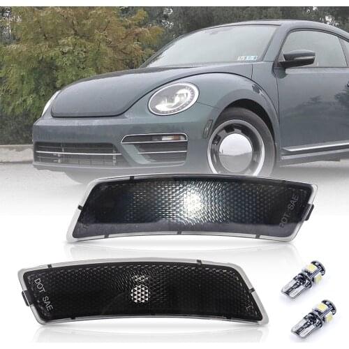 2Pcs For VW Beetle 2012 2013 2014 2015 2016 2017 2018 Tiguan 2018 2019 2020 OEM Smoke Lens Side Marker High Fender Lamp Light