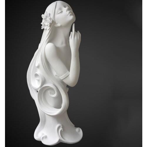 EUROEPAN RESIN SEXY WOMAN PLASTER FIGURE DECORATION HOME PORTRAIT SCULPTURE FURNISHING CRAFTS HOTEL CHARACTER STATUE ORNAMENTS