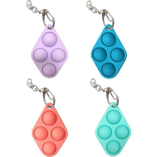 Stress Relief Toy Squeeze Bubble Sensory Toy Keychain Pendant Safe and Fun Bring Yourself Calmness Portable Small Toy Ideal Gift