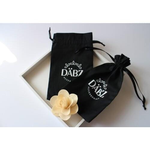 Customized Logo black cotton gift Bags Jewelry gift pouch Gift bags cotton jewelry pouches