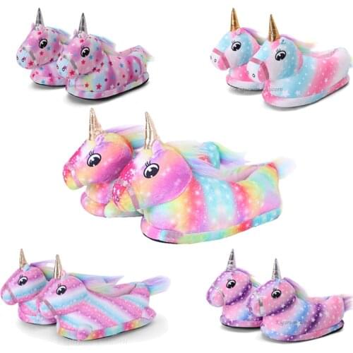 Kigurumi Unicorn Slipper Children Onesie Pajamas Shoes Baby Girl Slippers for Adult Unicorn Home Shoes Baby Girls boys Shoes