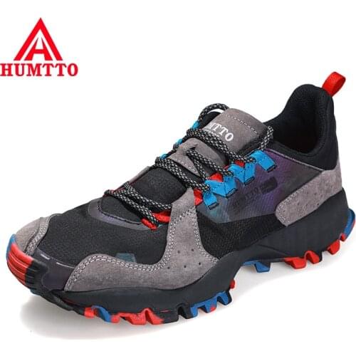 HUMTTO Brand Outdoor Sneakers Men Fashion Leather Casual Shoes for Male Lace-up Breathable Luxury Designer Running Shoes Mens