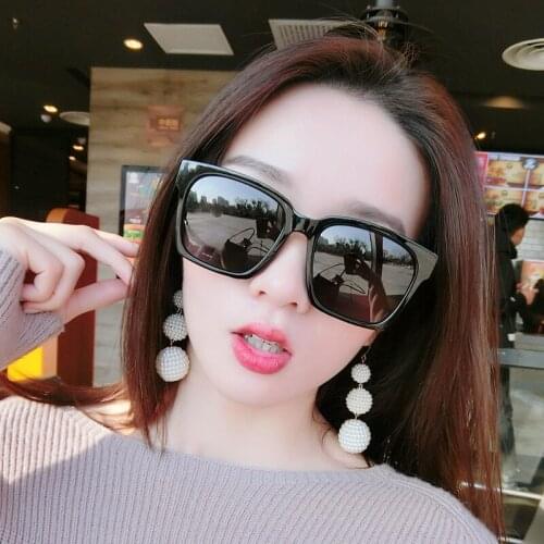 Fashion Big Frame Sunglasses Net Red Style couple Sunglasses Retro Square Slim Sunglasses