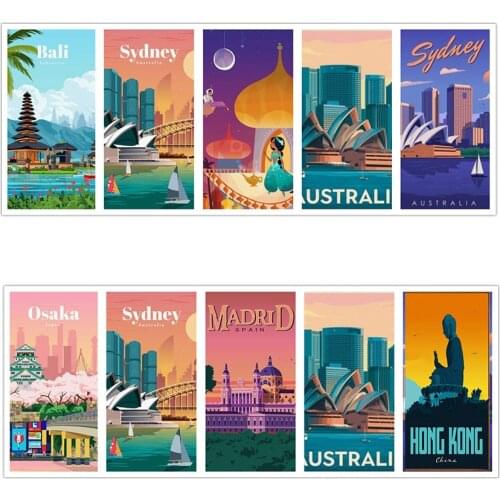 Travel City 5D DIY Diamond Painting Cross Stitch Full Drill Amsterdam Bali Barcelona Paris Europe City Diamond Embroidery Art0