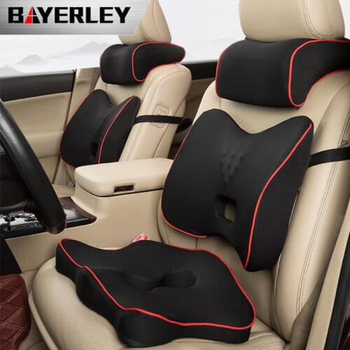 New Car Headrest U Shape Pillow Memory Foam Auto Interior Seat Neck Rest Waist Support Lumbar Protector Seat Cushion Accessories