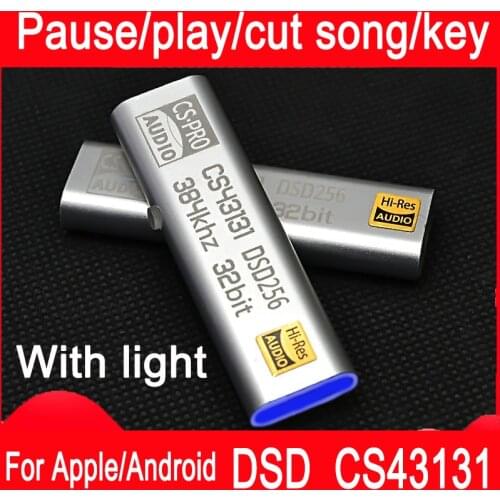 New TYPE C To 3.5MM DSD256 for Android&iPhone Headphone Amplifier Adapter DAC Portable Dad Usb Cirrus Logic Hifi Ios Win10 Pc
