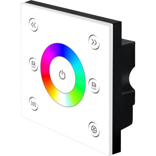 P3X+R4-2.4G AC 85V to 265V wall mount touch sensor panel control rgb led controller manual with RF 2.4g wireless receiver