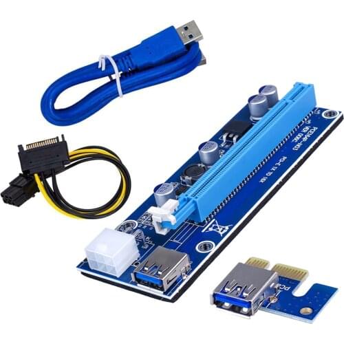 USB 3.0 PCI-e Riser Board Version 008C PCIE PCI Express 1x to 16x Extender Adapter Card for BTC Minning Bitcoin Miner