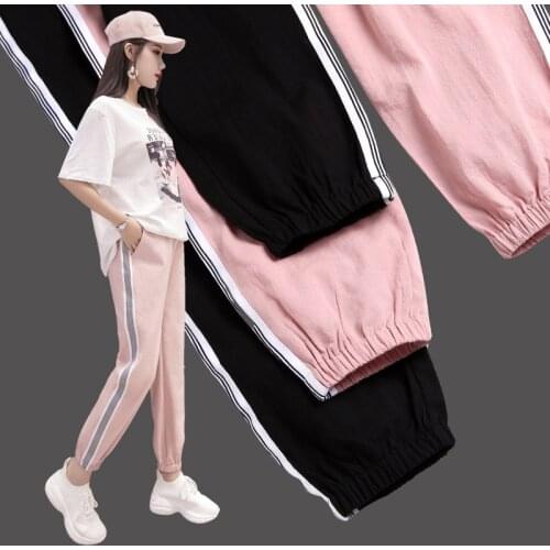 Pink Black Maternity Harem Pants Casual Maternity Clothes Summer Pregnancy Clothing for Pregnant Women Fashion Harem Trousers