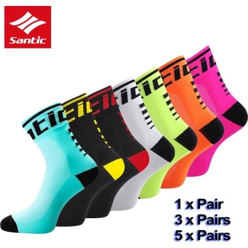 Santic Cycling Socks Men Women Breathable Basketball Outdoor Sport Running Football Running Socks Pro Bike Bicycle Socks