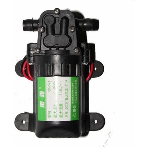 DC 12V 70PSI 3.5L/min Agricultural Electric Water Pump Black Micro High Pressure Diaphragm Water Sprayer Car Wash 12 V