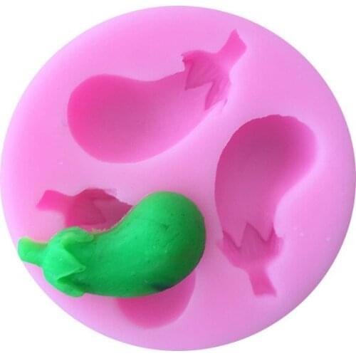 Sweet Eggplant Mold Chocolate Sugar Super Light Clay Biscuit Baking Tool 15-189