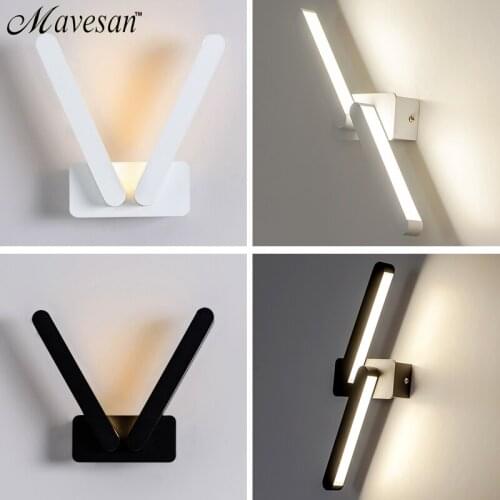 Modern New Design LED AC110-220V Sconce Wall Lights For Bedroom Kids Room Bedside Lamps Make Up Light For 3-8square meteres