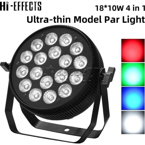 High Brightness Led 18*10w Par Lights RGBW 4in1 Par Led Disco DMX512 Lights Professional Stage Dj Equipment Flat Par Led