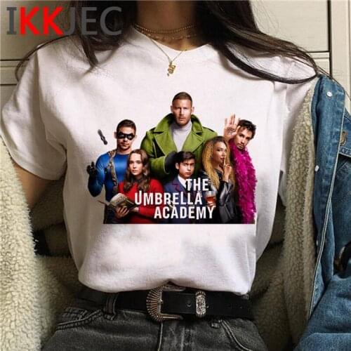 The Umbrella Academy t-shirt female couple grunge couple clothes aesthetic streetwear t shirt clothes white t shirt plus size